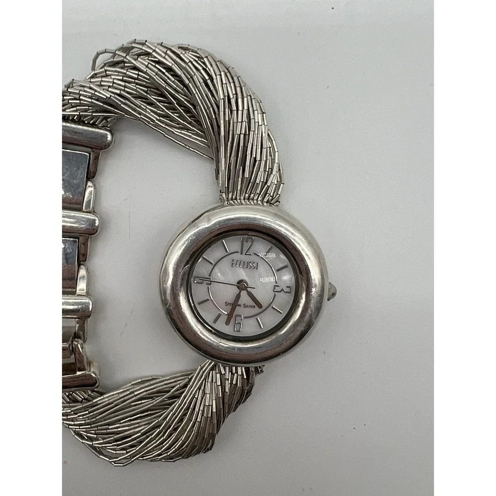 Ecclissi Sterling Silver MOP Dial 32840 Liquid Silver Bracelet Women's Watch 7 